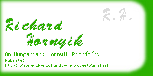 richard hornyik business card
